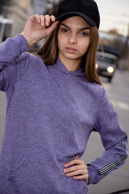 Толстовка 7258 сиреневый