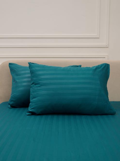 Комплект наволочек микрофибра-страйп без молнии - Морская волна (Сток)