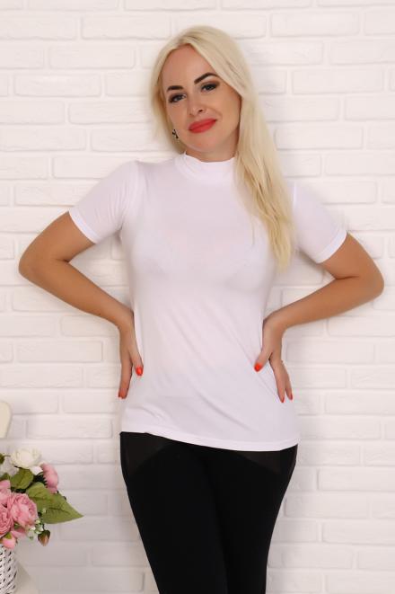 Водолазка 17507 с коротким рукавом белый