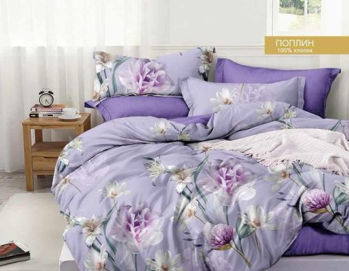 Постельное белье поплин эксклюзив на молнии - Лиловая фантазия