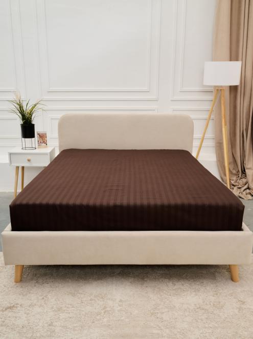 Простыня Микрофибра Страйп - Шоколад