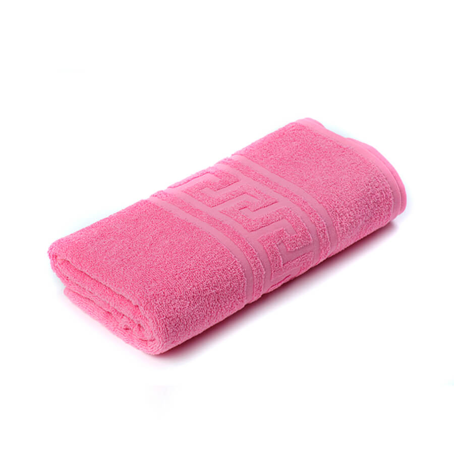Полотенце махровое - Ярко-розовый - фото