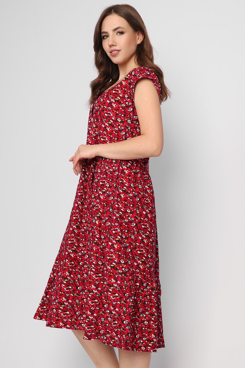 Платье Крестьянки, красный - фото 2